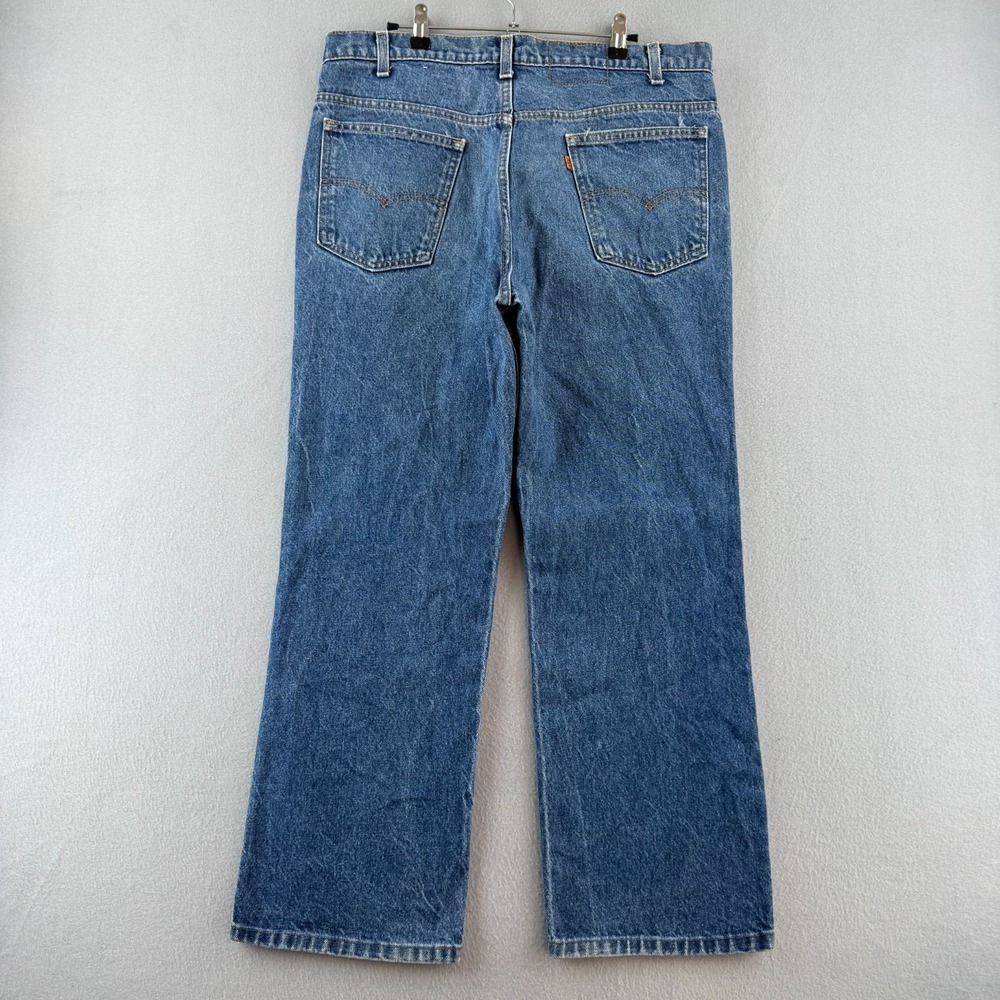 Vintage Levis Jeans Mens Fits 35x27 Blue 517 Bootcut 80s Made in USA Talon Zip